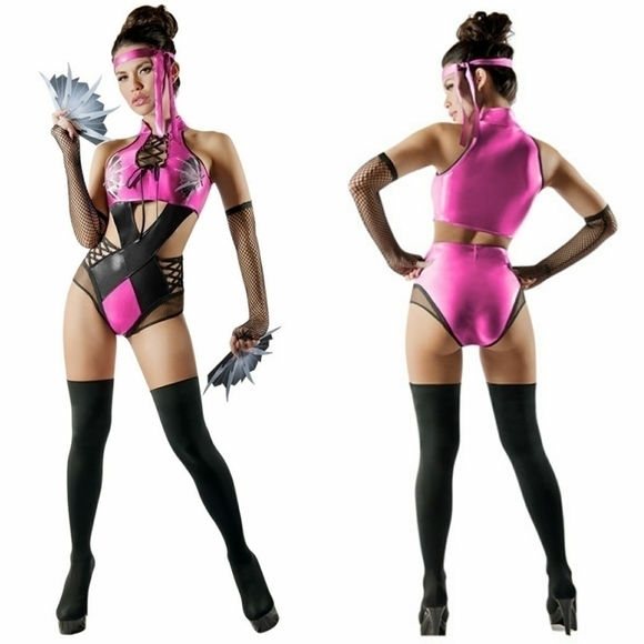NEW Starline Sexy Killer Pink Ninja 4 Piece Costume Set Medium - Picture 1 of 6